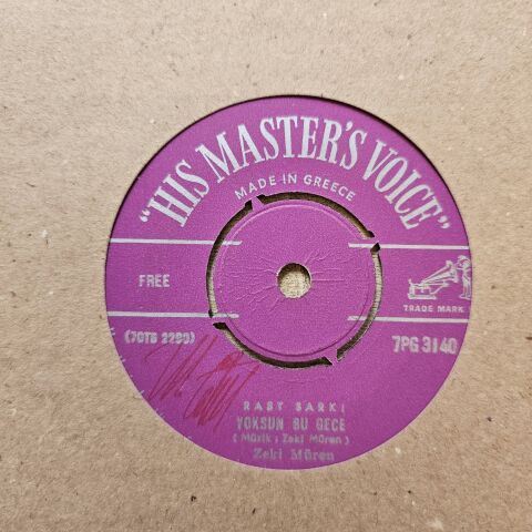 Zeki Müren – Yoksun Bu Gece / Hasretin Acısı 45LİK PLAK