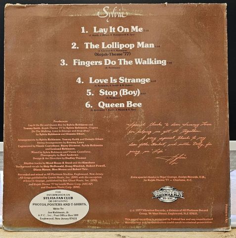 Sylvia – Lay It On Me LP PLAK