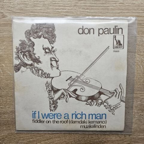 Don Paulin – If I Were A Rich Man / Chussen Kale 45LİK PLAK (BETÜL ATLI ÇİZİM)
