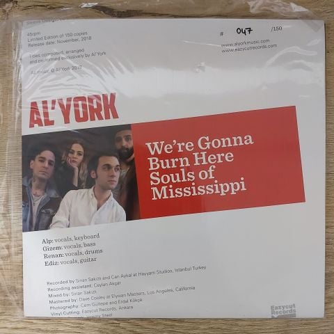 Al'York – We're Gonna Burn Here / Souls Of Mississippi 45LİK PLAK