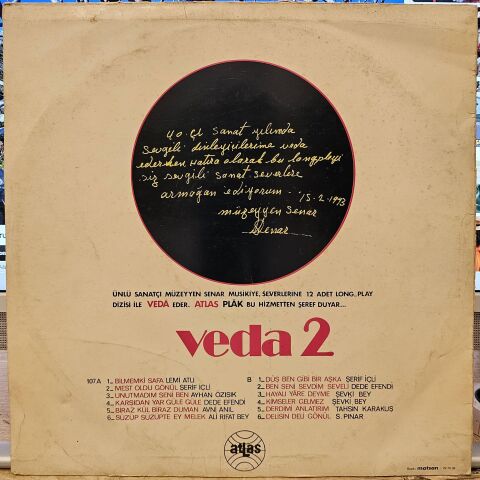 Müzeyyen Senar – Veda Armağanı 2  LP PLAK