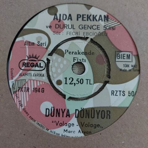 AJDA PEKKAN - DÜNYA DÖNÜYOR 45LİK PLAK