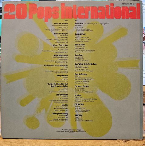 Various – 20 Pops International LP PLAK