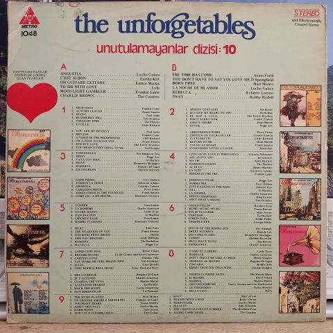 ÇEŞİTLİ SANATÇILAR - THE UNFORGETABLES UNUTULMAYANLAR DİZİSİ 10 LP PLAK