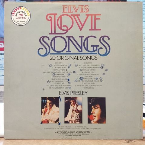 Elvis Presley – Elvis Love Songs (20 Original Songs) LP PLAK