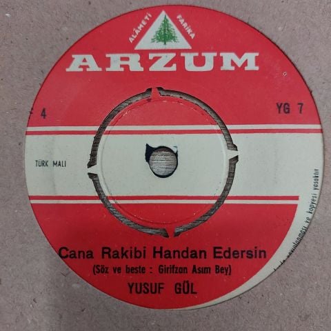 YUSUF GÜL - CANA RAKİBİ HANDAN EDERSİN 45LİK PLAK