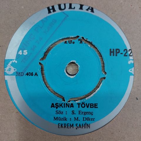 EKREM ŞAHİN - AŞKINA TÖVBE 45LİK PLAK