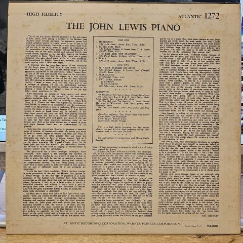 John Lewis (2) – The John Lewis Piano LP PLAK