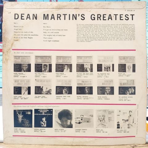 Dean Martin – Dean Martin's Greatest LP PLAK