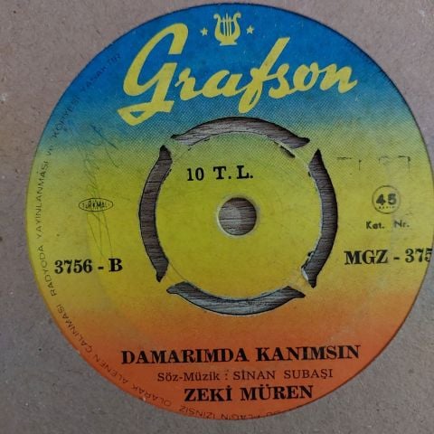 Zeki Müren –  Damarımda Kanımsın 45LİK PLAK