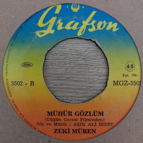 Zeki Müren – Düğün Gecesi / Mühür Gözlüm 45LİK PLAK