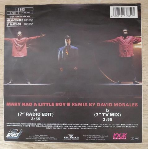 Snap! – Mary Had A Little Boy (Remix) 45LİK PLAK