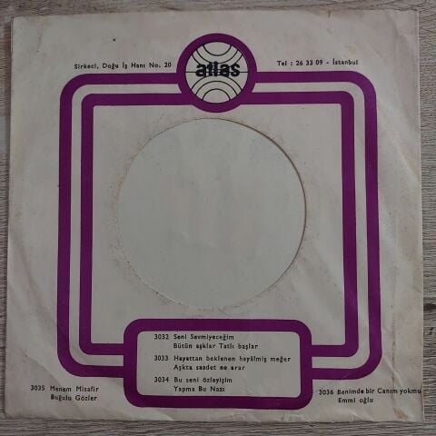 Beyaz Kelebekler – Artık Sevmiyeceğim / Bütün Aşklar Tatlı Başlar 45LİK PLAK