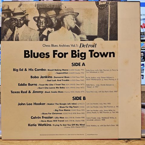 Various – Blues For Big Town - Chess Blues Archives Vol.1: Detroit LP PLAK