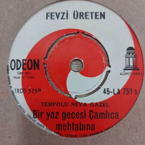 FEVZİ ÜRETEN - BİR YAZ GECESİ ÇAMLICA MEHTABINDA 45LİK PLAK