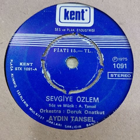 AYDIN TANSEL - SEVGİYE ÖZLEM 45LİK PLAK