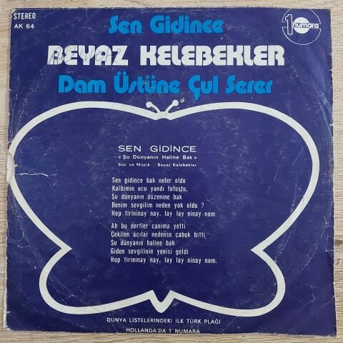 Beyaz Kelebekler – Sen Gidince 45LİK PLAK