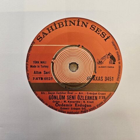 Özdemir Erdoğan – Gönlüm Seni Özlerken / Her Akşam Bir Hikaye 45LİK PLAK