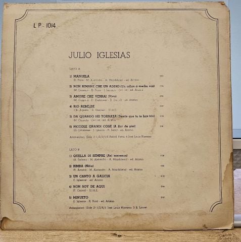 Julio Iglesias – Julio Iglesias LP PLAK