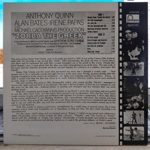 Mikis Theodorakis – Zorba The Greek (Original Soundtrack Album) LP PLAK