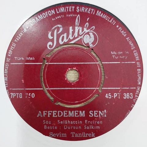 SEVİM TANÜREK - HANÇERİ AŞKINLA EY YAR 45LİK PLAK