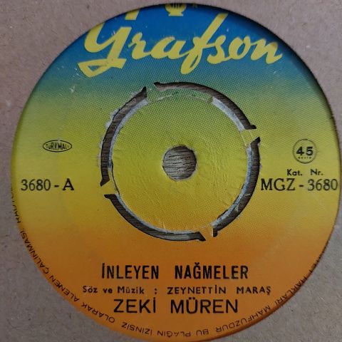 Zeki Müren – İnleyen Nağmeler / Gizli Aşk 45LİK PLAK
