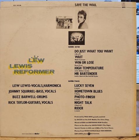 Lew Lewis Reformer – Save The Wail LP PLAK