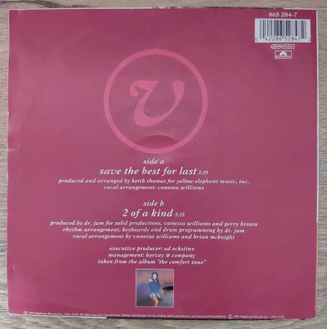 Vanessa Williams – Save The Best For Last 45LİK PLAK