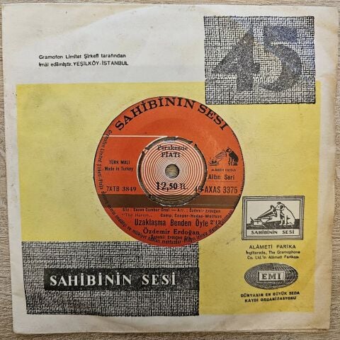 Özdemir Erdoğan – Duyduk Duymadık Demeyin / Uzaklaşma Benden Öyle 45LİK PLAK...