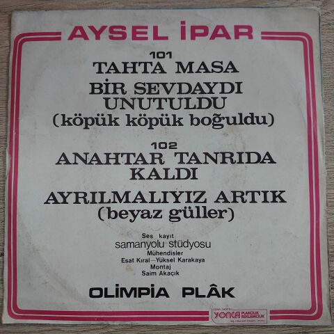AYSEL İPAR - AYRILMALIYIZ ARTIK 45LİK PLAK