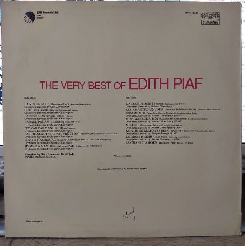 Edith Piaf – The Very Best Of LP PLAK