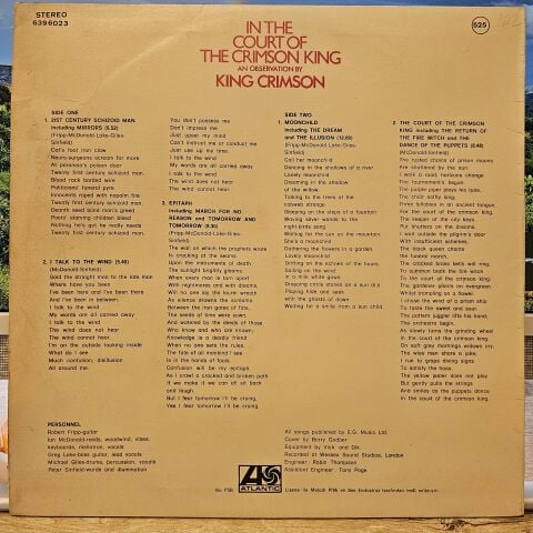 King Crimson – In The Court Of The Crimson King An Observation By King Crimson LP PLAK...