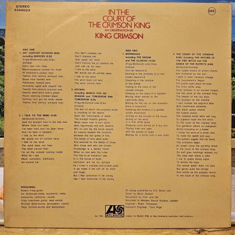 King Crimson – In The Court Of The Crimson King An Observation By King Crimson LP PLAK...