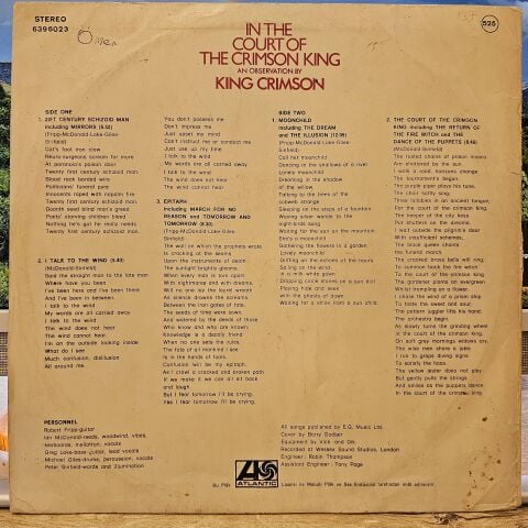 King Crimson – In The Court Of The Crimson King An Observation By King Crimson LP PLAK...