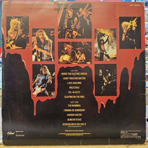 W.A.S.P. – Live... In The Raw LP PLAK