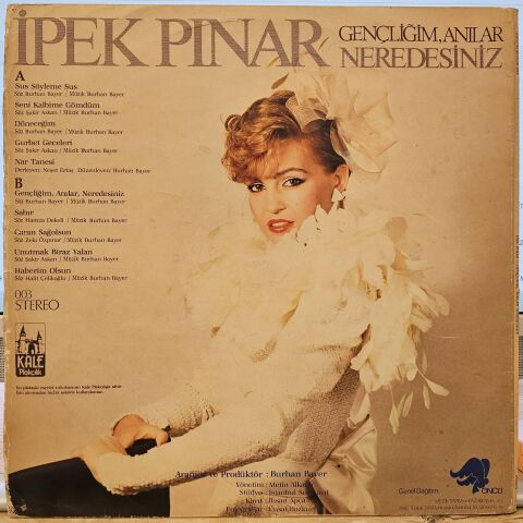 İpek Pınar – Gençliğim, Anılar, Nerdesiniz LP PLAK