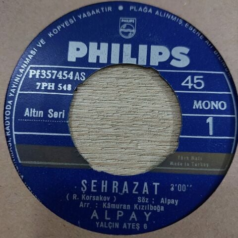 ALPAY - ŞEHRAZAT 45LİK PLAK