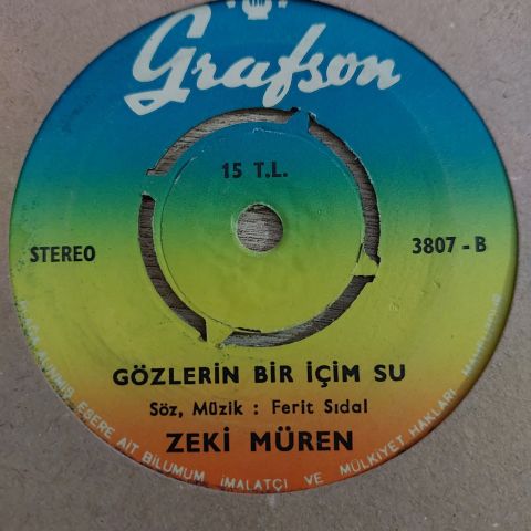 Zeki Müren – Saçların Tarımar / Gözlerin Bir İçim Su 45LİK PLAK