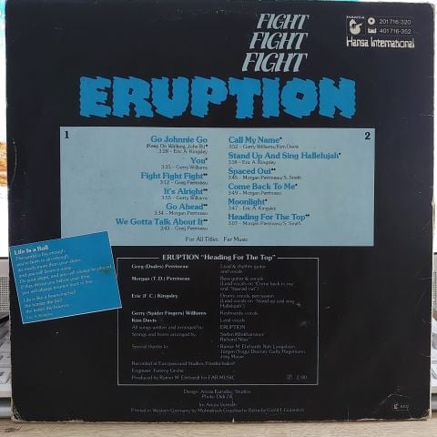 Eruption (4) – Fight Fight Fight LP PLAK