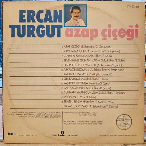Ercan Turgut – Azap Çiçeği LP PLAK