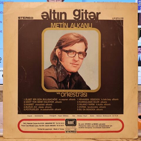 Metin Alkanlı Ve Orkestrası – Altın Gitar LP PLAK