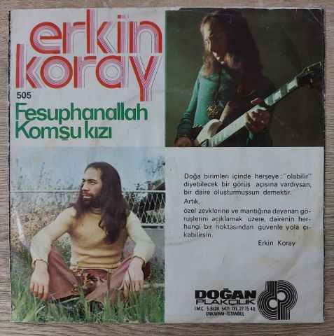 Erkin Koray – Fesuphanallah / Komşu Kızı 45LİK PLAK