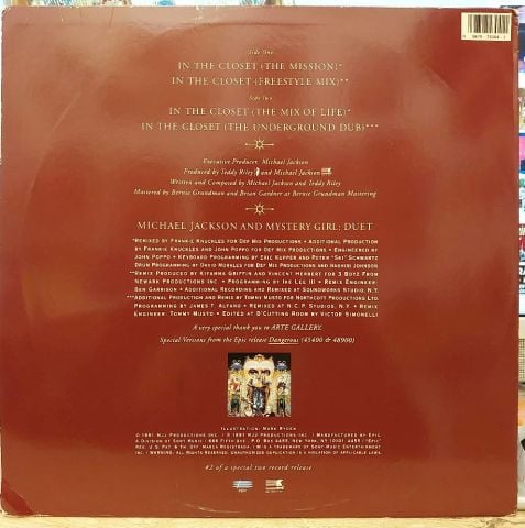 Michael Jackson – In The Closet (Mixes Behind Door #2) LP PLAK