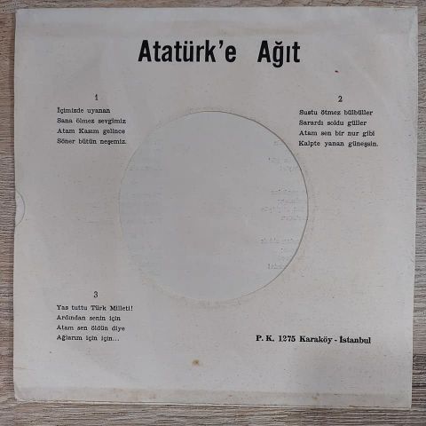 VEDİA KOYUNOĞLU - ATATÜRK'E AĞIT 45LİK PLAK