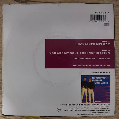 The Righteous Brothers – Unchained Melody 45LİK PLAK
