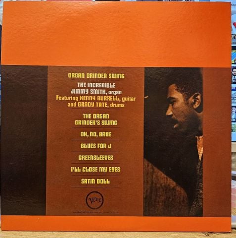 The Incredible Jimmy Smith Featuring Kenny Burrell And Grady Tate – Organ Grinder Swing LP PLAK
