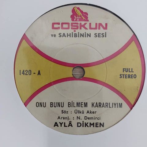 Ayla Dikmen – Onu Bunu Bilmem Kararlıyım / İlk Ve Son Aşkımsın 45LİK PLAK