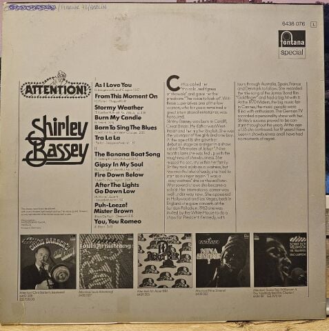 Shirley Bassey – Attention! LP PLAK