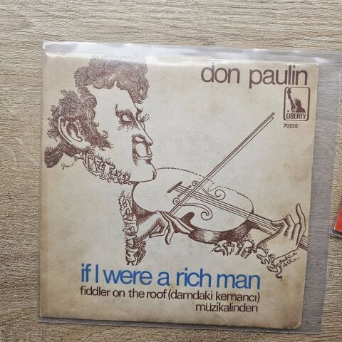 Don Paulin – If I Were A Rich Man / Chussen Kale 45LİK PLAK (BETÜL ATLI ÇİZİM)...