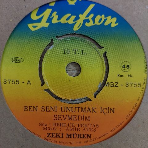 Zeki Müren – Ben Seni Unutmak İçin Sevmedim 45LİK PLAK